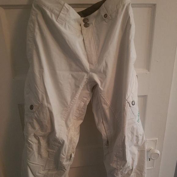 Burton Pants - Burton white snowboarding pants